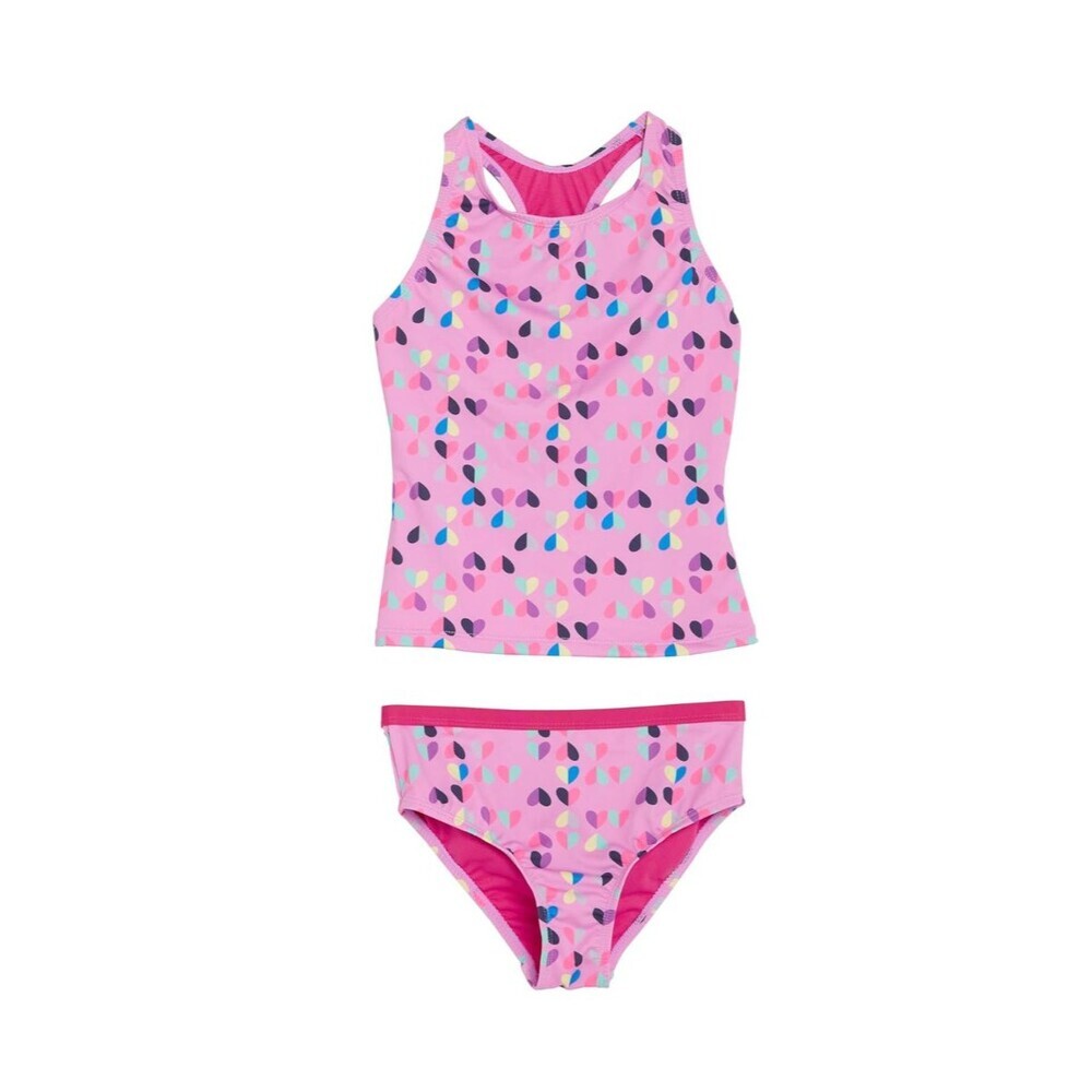 Lands' End Girls' Swimwear UPF 50 Tankini Top and Bikini Bottom Swim Sz M NWOT